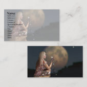 Carte De Visite Fleur de lune (Devant / Derrière)