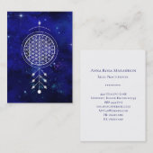 Carte De Visite *~* Fleur de l'univers du Reiki Fleur de la vie As (Devant / Derrière)