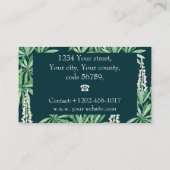 Carte De Visite Fleur de lupin (Dos)