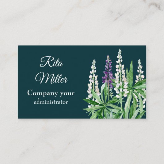 Carte De Visite Fleur de lupin (Devant)