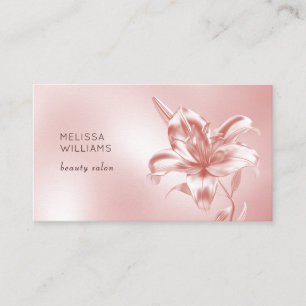 Carte De Visite Fleur de Lys 3D Métallisé Rouge Gêne
