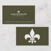 Carte De Visite fleur de lys simple (Devant / Derrière)