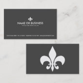 Carte De Visite fleur de lys simple (Devant / Derrière)