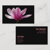 Carte De Visite Fleur de Magnolia de soucoupes roses (Devant / Derrière)