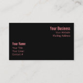 Carte De Visite Fleur de Magnolia de soucoupes roses (Dos)