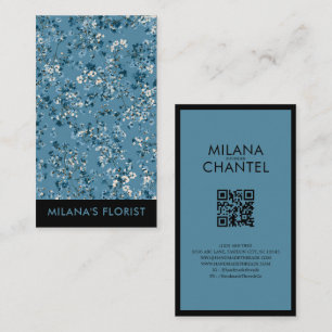 Carte De Visite Fleur de marguerite bleu sarcelle Moderne Tendance