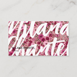 Carte De Visite Fleur de marguerite rose moderne tendance fleurist
