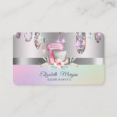 Carte De Visite Fleur de mélangeur de gâteaux professionnels éléga (Devant)