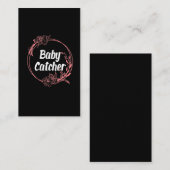 Carte De Visite Fleur de naissance Doula Midwife Catcher (Devant / Derrière)