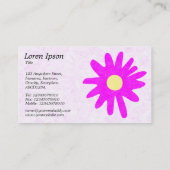 Carte De Visite Fleur de papier - Magenta (Dos)