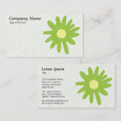 Carte De Visite Fleur de papier - Martian Green (Devant / Derrière)