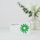 Carte De Visite Fleur de papier - Vert d'herbe (Debout devant)