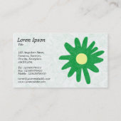 Carte De Visite Fleur de papier - Vert d'herbe (Dos)