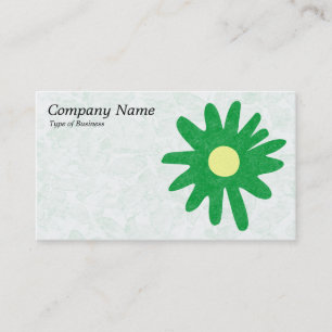 Carte De Visite Fleur de papier - Vert d'herbe