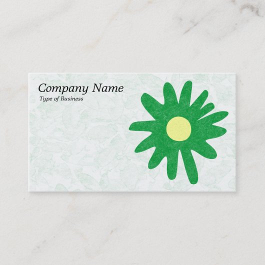 Carte De Visite Fleur de papier - Vert d'herbe (Devant)