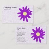 Carte De Visite Fleur de papier - violet (Devant / Derrière)