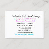 Carte De Visite Fleur de passion là-bas pour vous aider (Dos)