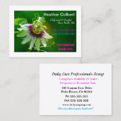 Carte De Visite Fleur de passion là-bas pour vous aider (Devant / Derrière)