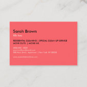 Carte De Visite Fleur de pastèque Sauvage Couleur Moquette de nett (Dos)