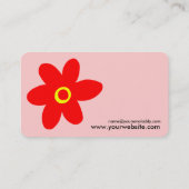Carte De Visite Fleur de pavot - Rose (FFCCCC) (Dos)