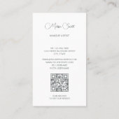 Carte De Visite Fleur de pivoine blanche (Dos)