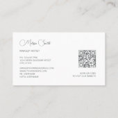 Carte De Visite Fleur de pivoine blanche (Dos)