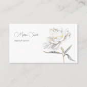 Carte De Visite Fleur de pivoine blanche (Devant)