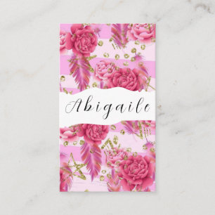 Carte De Visite Fleur de plume vecteur sans couture floral vintage