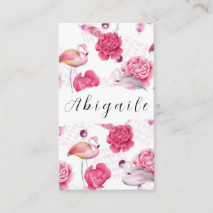 Carte De Visite Fleur de plumes vecteur sans couture floral vintag