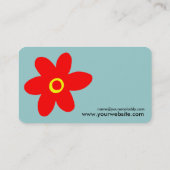 Carte De Visite Fleur de pop - Bleu (99CCCC) (Dos)