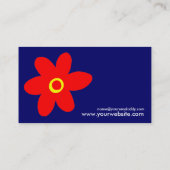 Carte De Visite Fleur de pop - Bleu foncé (Dos)