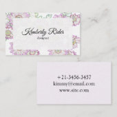 Carte De Visite Fleur de printemps pourpre (Devant / Derrière)