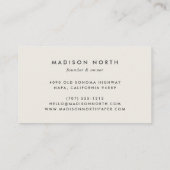 Carte De Visite Fleur de prune | Floral d'aquarelle moderne (Dos)