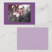 Carte De Visite Fleur de prune violette (Devant / Derrière)