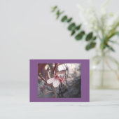Carte De Visite Fleur de prune violette (Debout devant)
