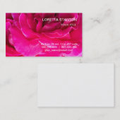 Carte De Visite Fleur de rose (Devant / Derrière)