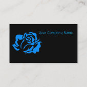 Carte De Visite Fleur de rose de bleu personnalisable (Dos)