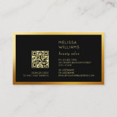 Carte De Visite Fleur de Rose Or Luxe (Dos)