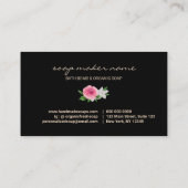 Carte De Visite Fleur de savon noir (Dos)