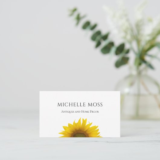 Carte De Visite Fleur de soleil moderne simple (Debout devant)