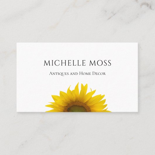 Carte De Visite Fleur de soleil moderne simple (Devant)