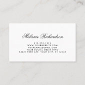 Carte De Visite Fleur de tournesol d'aquarelle (Dos)