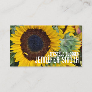 Carte De Visite Fleur de tournesol jaune Floral Jardin Nature Phot