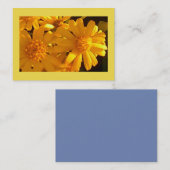 Carte De Visite Fleur de tournesol jaune vif (Devant / Derrière)