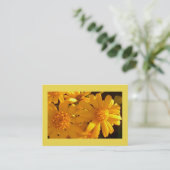 Carte De Visite Fleur de tournesol jaune vif (Debout devant)