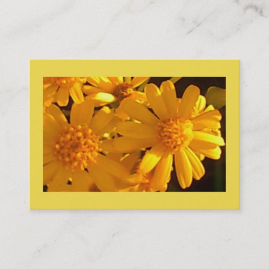 Carte De Visite Fleur de tournesol jaune vif (Devant)