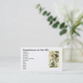 Carte De Visite Fleur de vent, serre sur la colline (Debout devant)