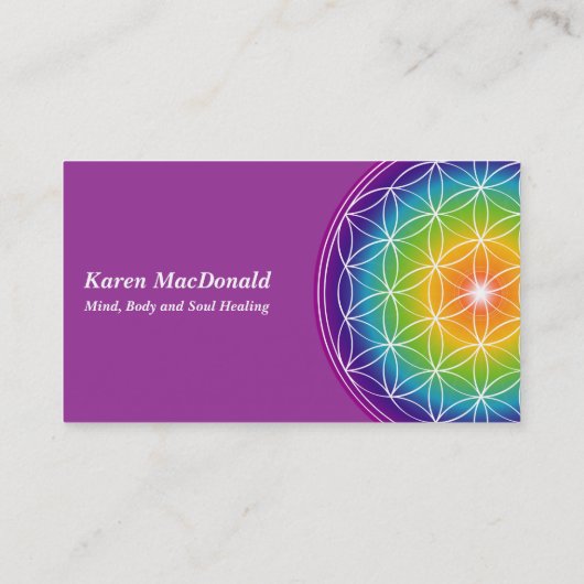 Carte De Visite Fleur de vie (Dos)