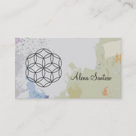 Carte De Visite Fleur de vie (Devant)