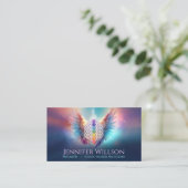 Carte De Visite Fleur de vie - Ange des ailes - Reiki (Debout devant)